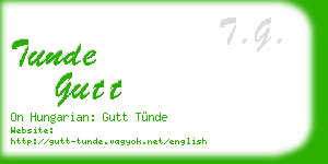tunde gutt business card